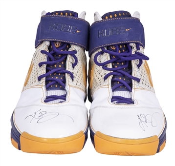 2007 Kobe Bryant Game Used & Signed Nike Sneakers (MEARS & PSA/DNA)